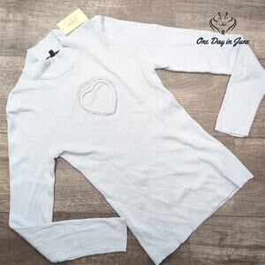 Guess Long Sleeve Ribbed Top Size L